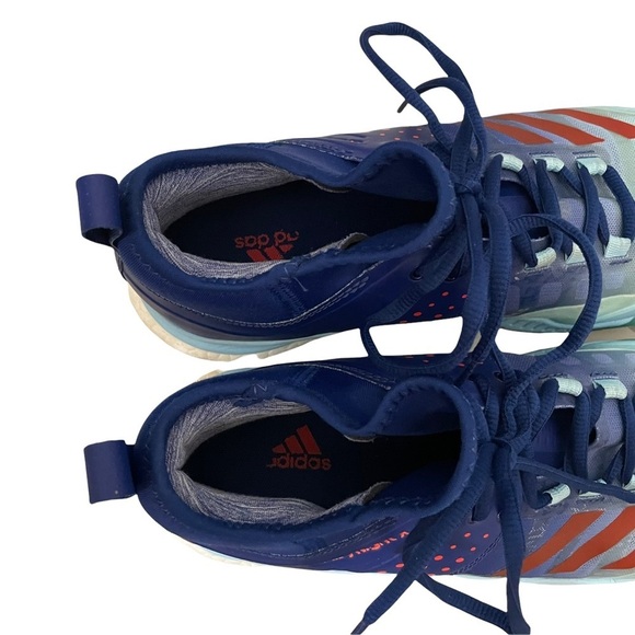 Adidas Damen Crazyflight X Mid Blue Sneakers Size 8.5 - Picture 9 of 10